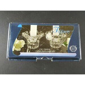 Tiffany Votive Tapered Candle Holders Clear Glass